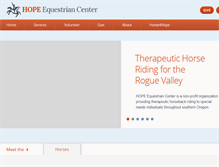 Tablet Screenshot of hopeequestrian.com